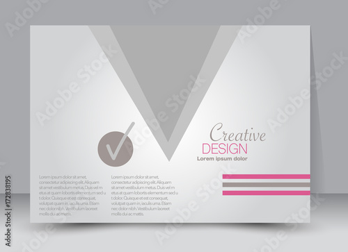 Flyer, brochure, billboard template design landscape orientation for education, presentation, website. Red color. Editable vector illustration.