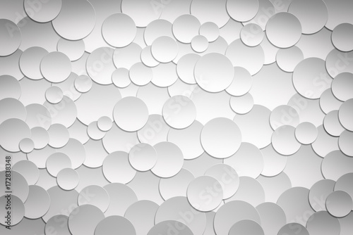 abstract 3D white circle pattern background © kwanchaift