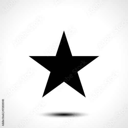 Star vector shape icon symbol isolated on white background. Vector illustration.