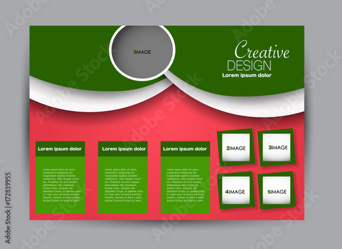 Flyer, brochure, billboard template design landscape orientation for education, presentation, website. Editable vector illustration.