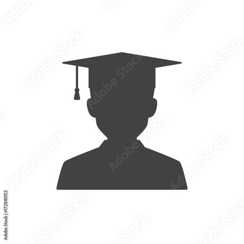 Student graduation icon vector