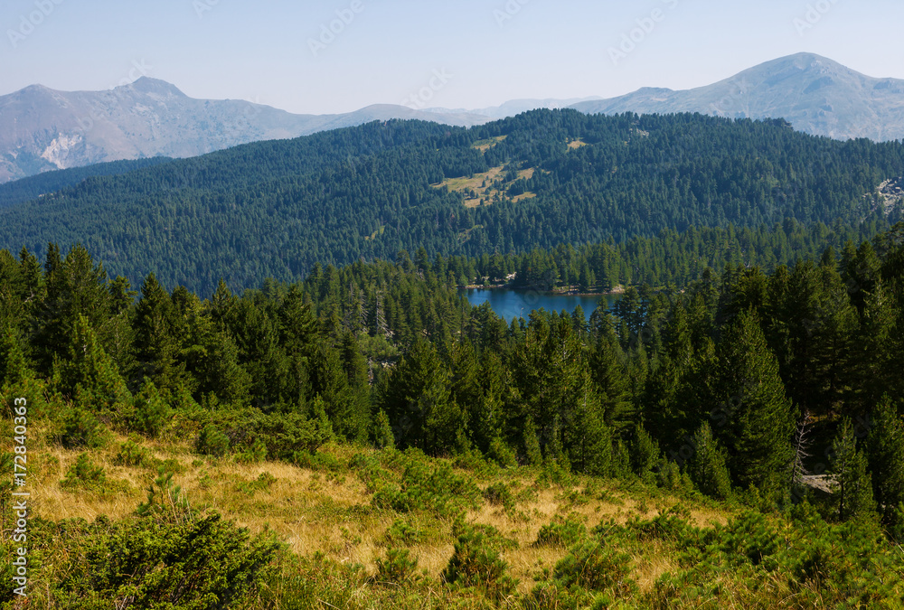 Amazing view of Hridsko Lake in the mountains of Montenegro