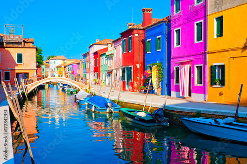 Burano bei Venedig, Italien Fototapet