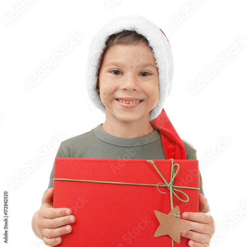 Cute boy with Christmas pre...