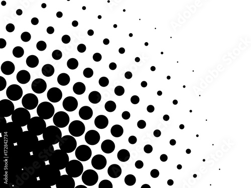 Gradient halftone dots background. Pop art template  texture. Vector illustration.