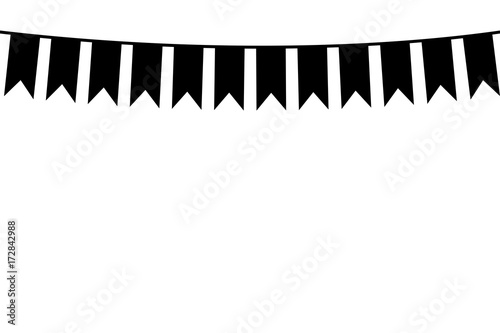 Celebration pennants. Vector illustration.