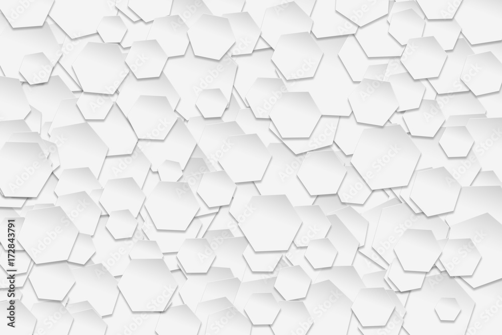 abstract 3D white hexagonal pattern background abstract 3D white hexagonal pattern background