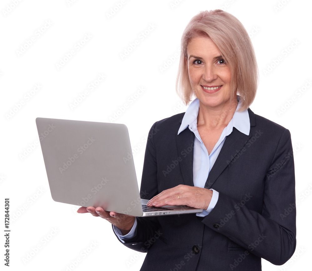beautiful old businesswoman with laptop beautiful old businesswoman with laptop