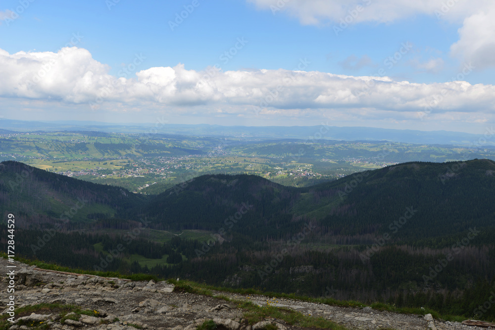 Naklejka premium slopes and peaks of mountains