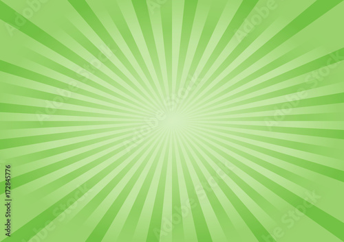 Abstract soft Green rays background. Vector