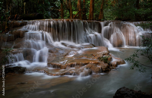 waterfall huay mae khamin in Kanchanaburi province Thailand