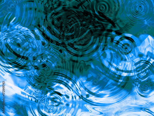 Ripples on a pond abstract
