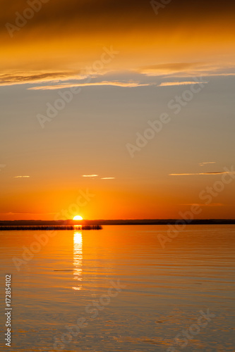 Golden Sunset on Buffalo Lake  Alberta