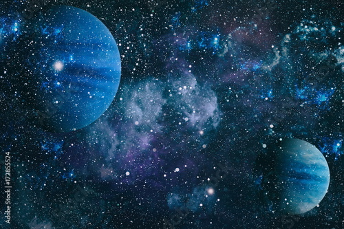 Fototapeta Naklejka Na Ścianę i Meble -  Universe scene with planets, stars and galaxies in outer space showing the beauty of space exploration. Elements furnished by NASA

