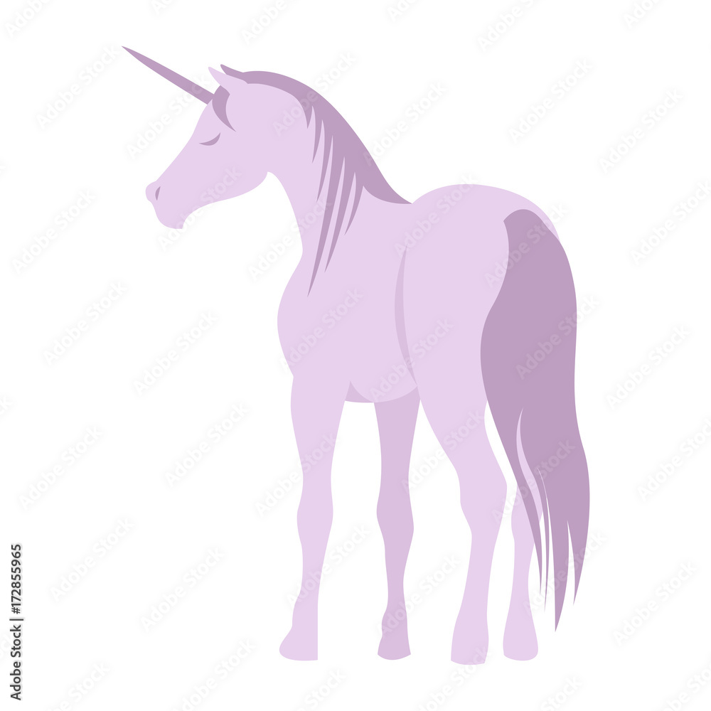 Vector silhouette unicorn image