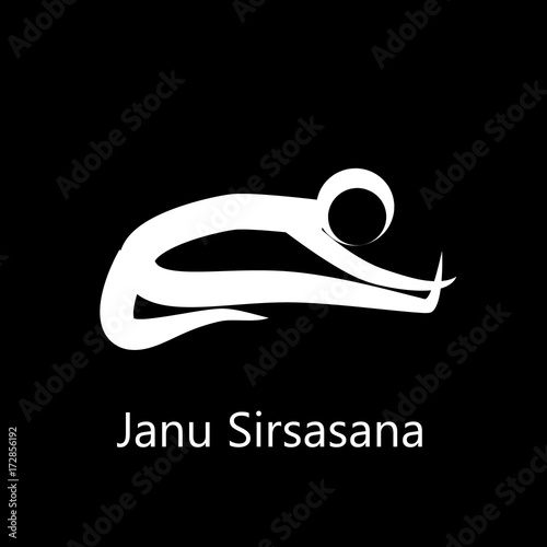 Janu Sirsasana Stick Figure