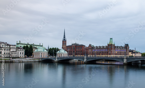 Long exposure of Vasabron Bridge, Stockholm photo