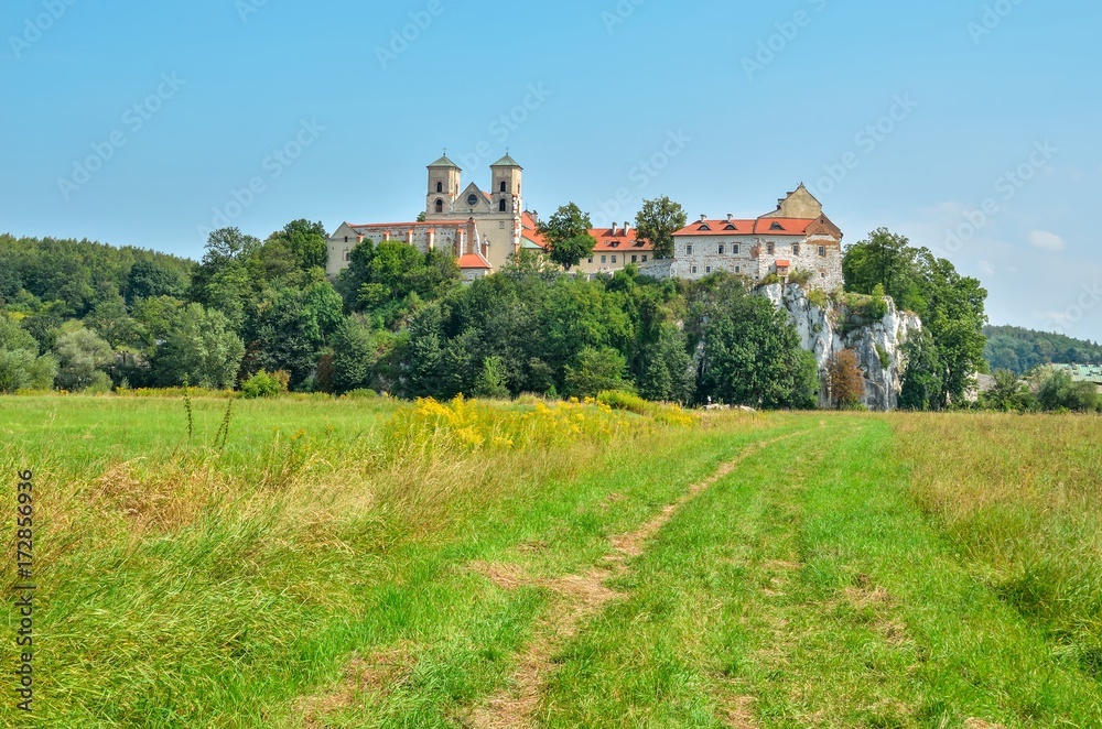 Beautiful historic monastery. Abbey of Benedicts in Tyniec near Krakow, Poland.