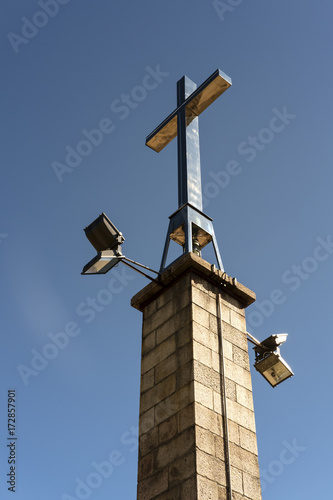 Gipfelkreuz am Berg 'Mottarone', Italien