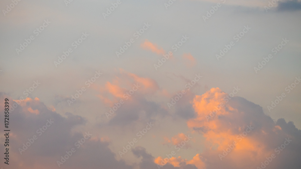 Fluffy cloud,cloudy blue sky and sunset,sunshine Fluffy cloud,cloudy blue sky and sunset,sunshine