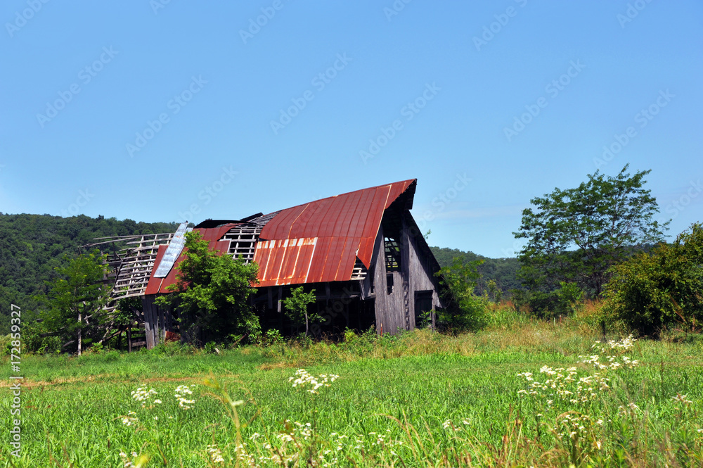 Obraz premium Damaged Arkansas Barn