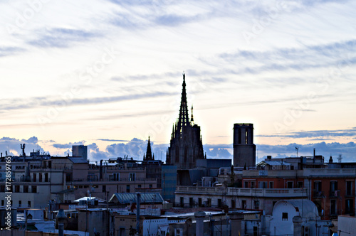 sunset over barcelona © rossano
