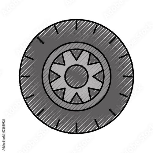 car wheel service concept vehicle maintenance road vector illustration