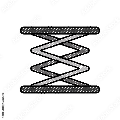 self propelled lift hydraulic machine image vector illustration