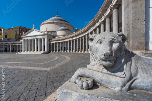 Obraz na płótnie Naples (Campania, Italy) - The historic center of the biggest city of south Italy