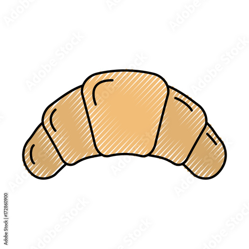 croissant bakery pastry product food fresh vector illustration