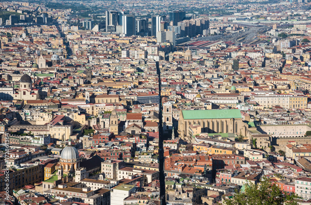 Naples (Campania, Italy) - The historic center of the biggest city of south Italy. Here in particular: the cityscape from Castel Sant'Elmo