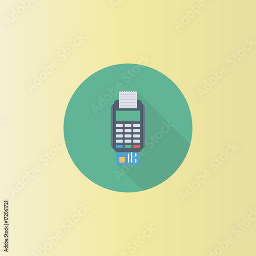 post terminal icon. flat design
