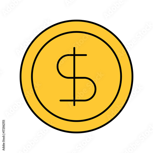 business coin money currrency banking vector illustration