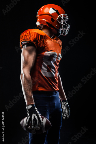 Obraz na płótnie American football sportsman player w salonie