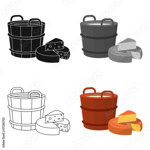Сheese, single icon in cartoon style.Сheese, vector symbol stock illustration web.