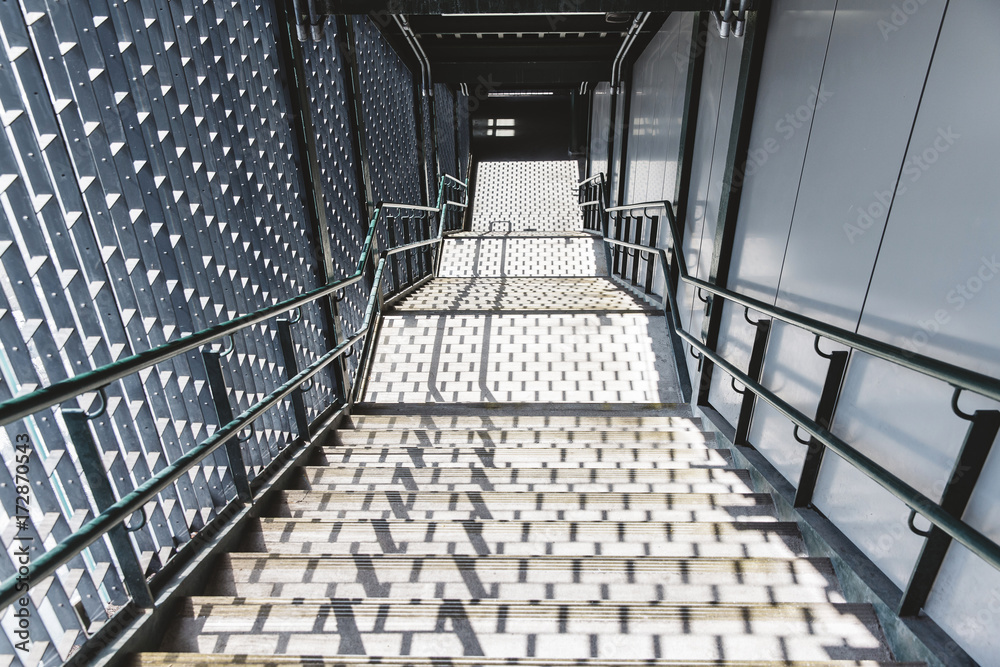 Subway Staircase in Late afternoon Light Subway Staircase in Late afternoon Light