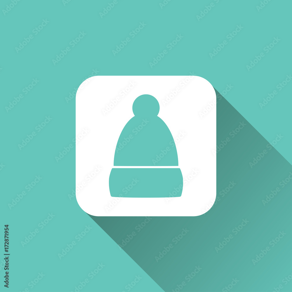 flat winter hat icon flat winter hat icon