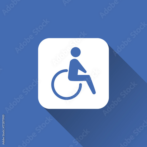 Disabled icon with long shadow