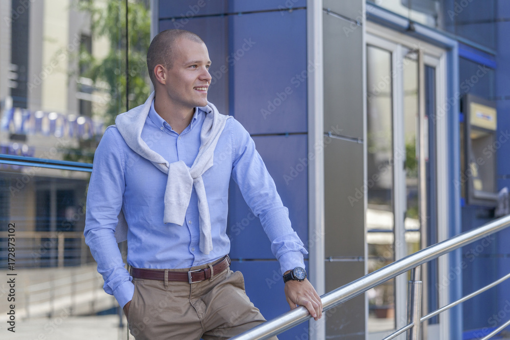 Portrait of a handsome and attractive young man outdoors Portrait of a handsome and attractive young man outdoors