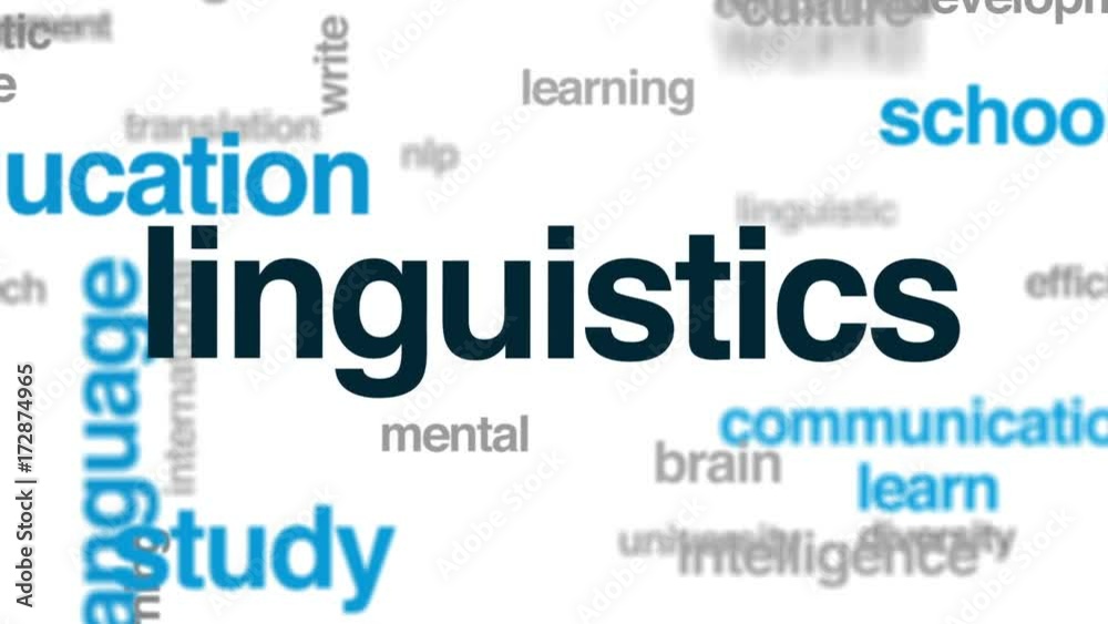 Linguistics animated word cloud, text design animation. Linguistics animated word cloud, text design animation.