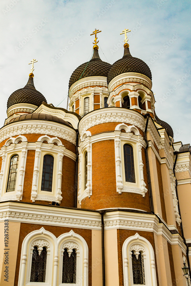 Orthodox church Alexander Nevsky in Old Town, Tallin, Estonia
