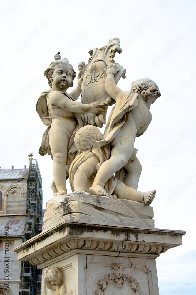 duomo and sculpture in Pisa