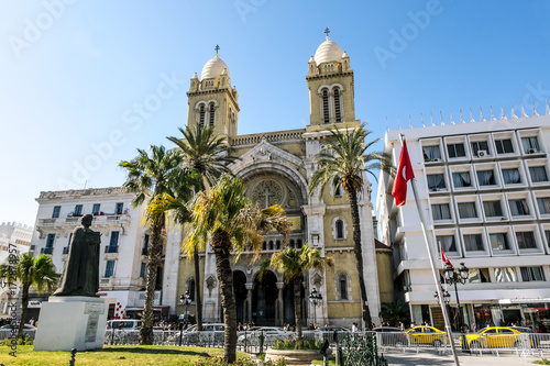 Catholic Cathedral of St Vincent de Paul in the capital of Tunisia