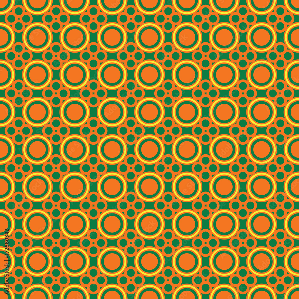 Seamless pattern with round elements