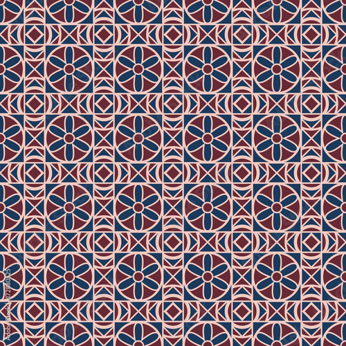 Geometric seamless color pattern