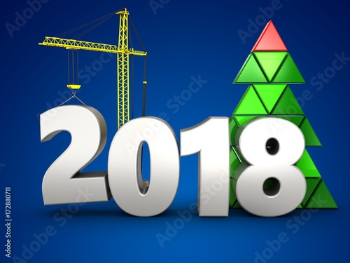 3d 2018 year with crane