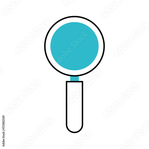 business magnifier research find creative icon vector illustration