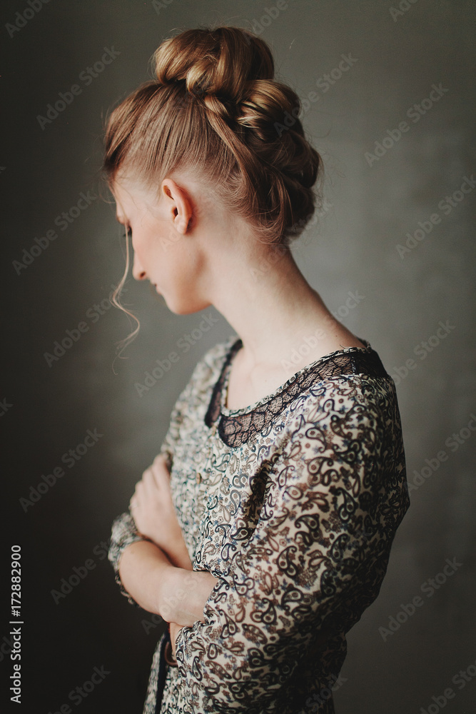 Portrait of a sad female Portrait of a sad female