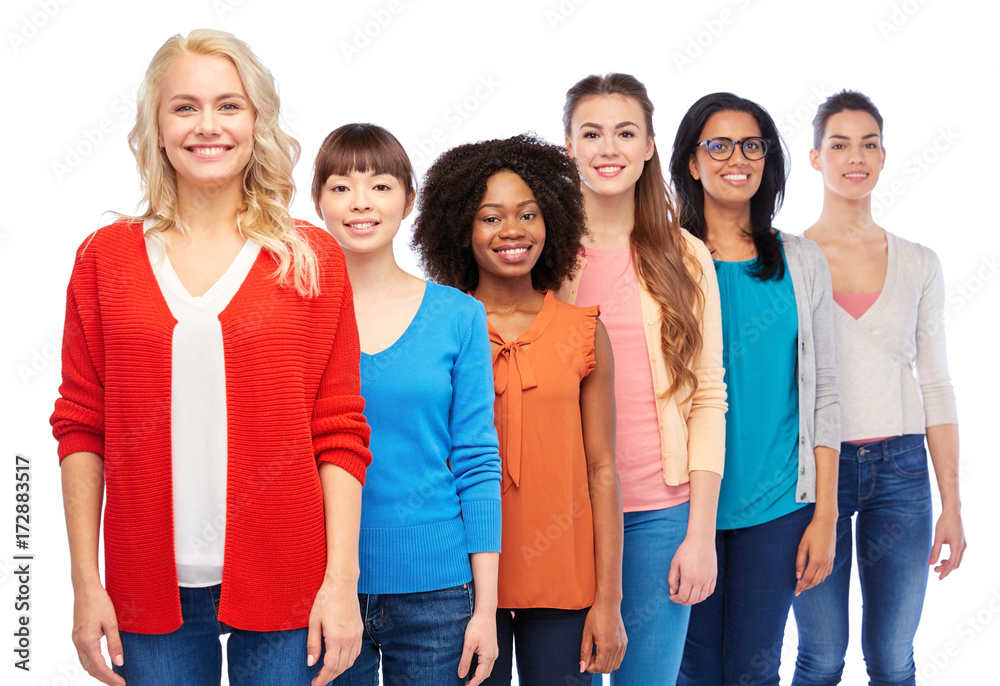 international group of happy smiling women international group of happy smiling women