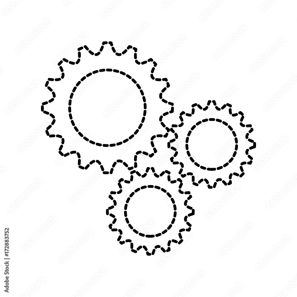 business gears mechanical solution teamwork concept vector illustration